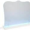 32" X 27" Acrylic Barrier W/ Color Changing LED Lights, Countertop Design - Clear