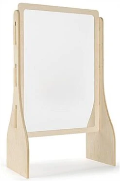 Countertop Sneeze Shield, Plywood With Polyester Window - Maple
