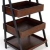 Wooden Retail Shelving Unit, 4 Shelves – Dark Brown