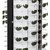 Rotating Eyeglass Display W/ Mirrors, Floor Standing, Holds 120 Pairs - Black