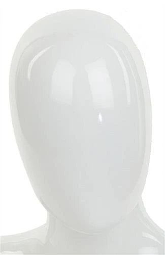 Female Torso Mannequin For Tabletops, Abstract Face, Adjustable Height - White - Image 5