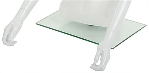 Female Torso Mannequin For Tabletops, Abstract Face, Adjustable Height - White - Image 6