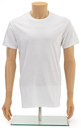 Male Torso Mannequin For Tabletops, Headless, Adjustable Height - Fair Skin Tone - Image 2