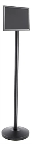 17 X 11 Poster Stand For Floor, Top Insert, Double Sided, Weighted Base - Black