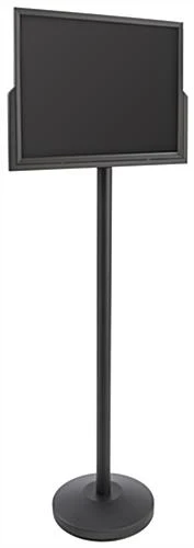 24 X 18 Poster Stand For Floor, Top Insert, Double Sided, Weighted Base - Black