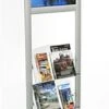 18 X 24 Poster Stand With Literature Holders, 4"/8.5"w, Double Sided - Silver