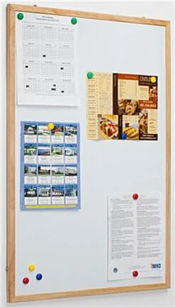 36 X 24 Write-On Board, Wall Mount, Dry Erase, Magnetic, Wood Frame – White