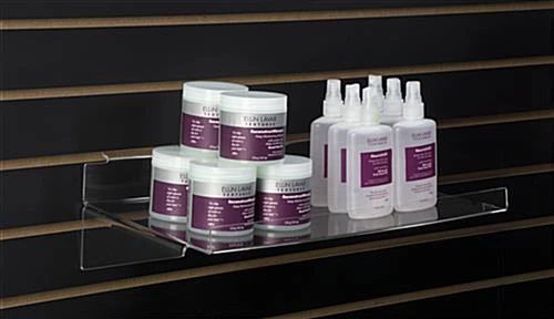 Acrylic Slatwall Shelf With Lip - Image 3