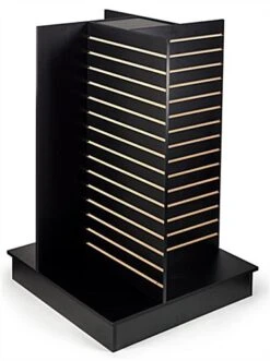 Slatwall Pinwheel Fixture, 4 Sides - Black