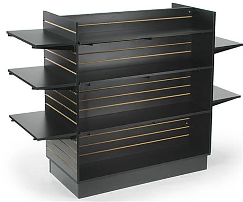 Slat Wall Fixtures, 12 Black Shelves