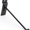 8" Metal Slatwall Peg Hook, Angled Tip, Set Of 25 - Black