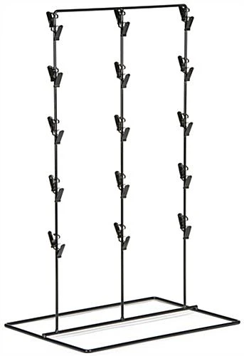 Merchandising Hangers With 30 Clips, Double Sided - Black - Image 2