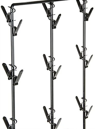 Merchandising Hangers With 30 Clips, Double Sided - Black - Image 3