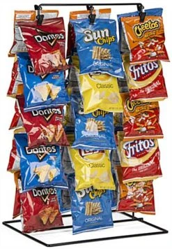 Merchandising Hangers With 30 Clips, Double Sided - Black