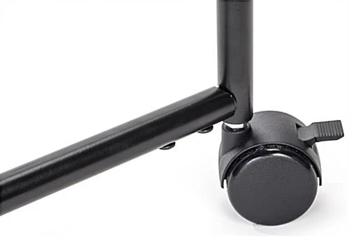 Metal Pipeline Teepee Clothes Rack With Wheels - Black - Image 5