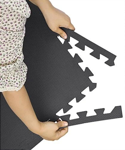 10' X 10' Interlocking Foam Mat - Black - Image 2