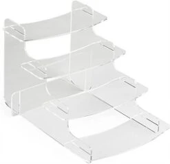Workshop Series Tiered Acrylic Step Risers With 4 Platforms - Clear