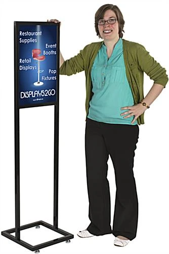 14” X 22” Poster Stand, Top Insert, Double Sided - Black - Image 3