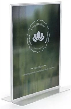 Workshop Series 8.5 X 11 Acrylic Table Sign Holder, Bottom Insert, T-style - Clear