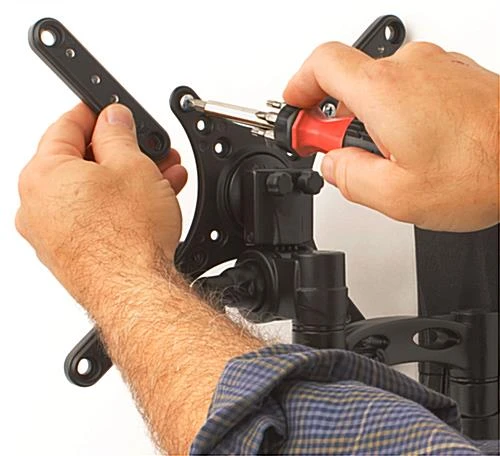 TV Wall Mount With Articulating Arm Fits Monitors 10 To 42-Inch - Black - Image 5