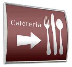 7.5 X 10 Curved Adhesive Wall Sign Holder, Snap-out Lens - Silver